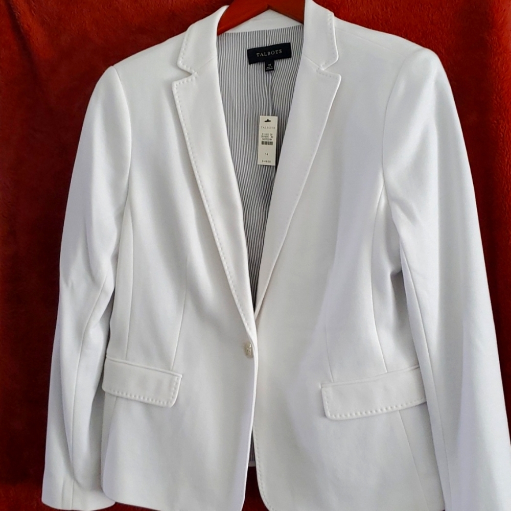 Talbots White Jacket - Size 14
